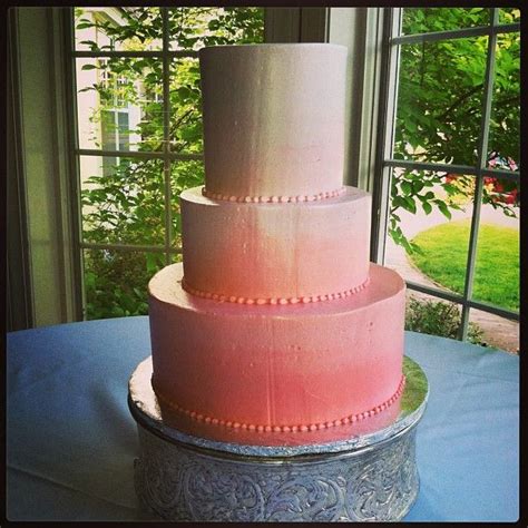 Pink And Coral Ombre Wedding Cake Wedding Cake Ombre Wedding Cakes