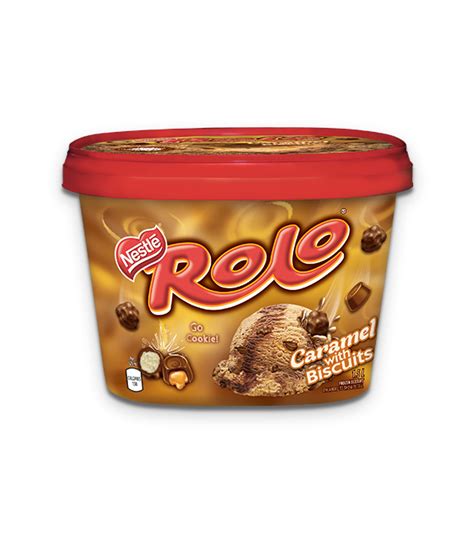 Rolo Caramel With Biscuit Caramel Biscuits Caramel Frozen Desserts