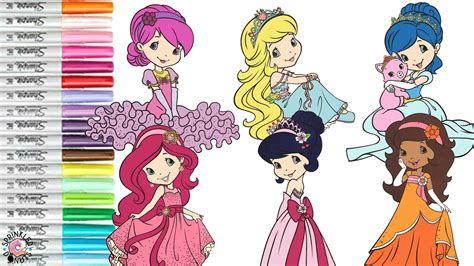 Strawberry Shortcake And Friends Coloring Book Compilation Princess