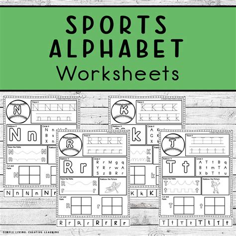 Sports Alphabet Worksheets Simple Living Creative Learning
