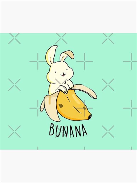 Bunana Bunny Banana Cartoon Pun Poster By 14smith15 Redbubble