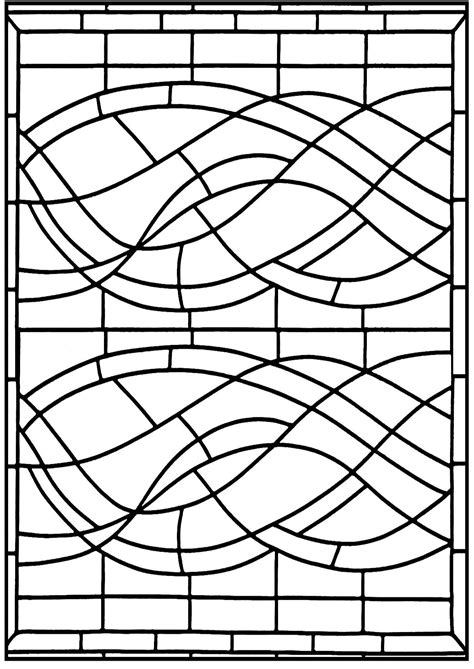 Free printable easter egg coloring pages for adults 65730. Art deco stained glass madrid 4 - Stained Glass Adult ...