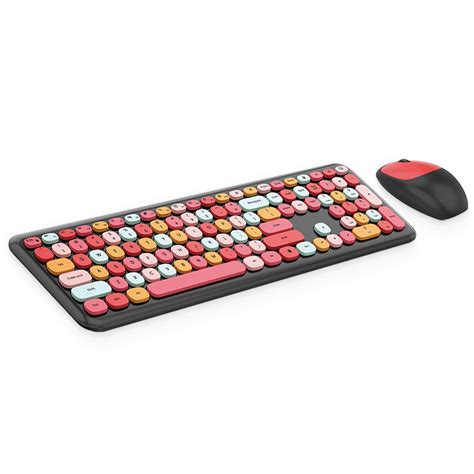 Mofii 666 Wireless Keyboard Mouse Combo24g Colored Keyboard 110 Key