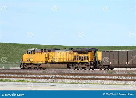 Side View Of A Freight Train Stock Image Image Of Railroad Rail