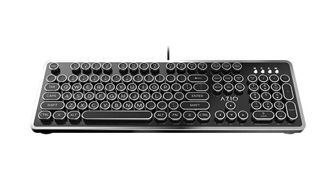 Azio Mk Retro Usb Typewriter Inspired Mechanical Keyboard Blue Switches