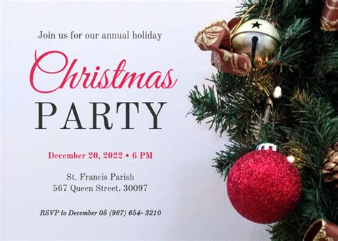 Annual Christmas Party Invitation Template