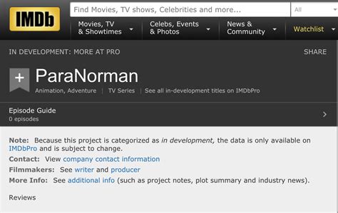 if anyone has imdb pro and could tell us more info that would be ...