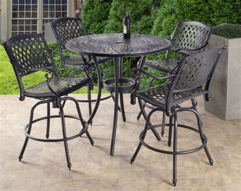 Round Patio Table With Umbrella And Chairs Patio Furniture