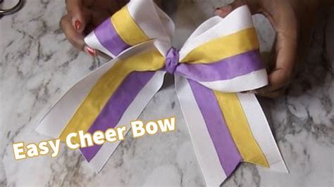 Diy Layered Cheer Bow Tutorial Nika D 1977 Youtube Cheer Bow