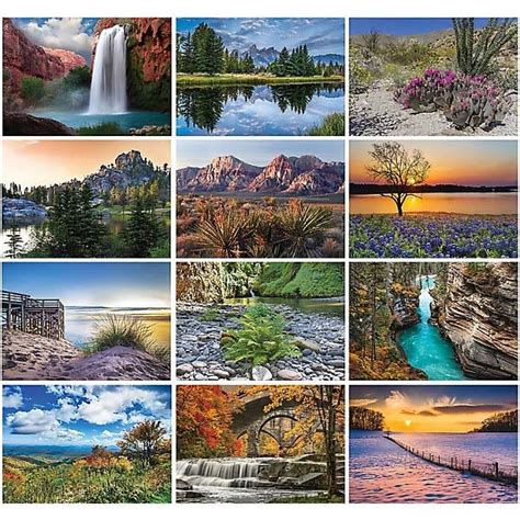 Custom Scenes Of America Stitched Wall Calendar Calendars