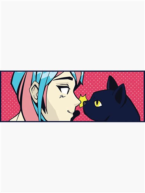 Anime Girl And Manga Cat Pack Aesthetic Active Sticker For Sale By