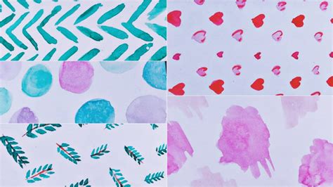 5 Easy Watercolor Patterns To Practice Youtube
