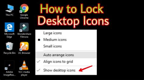 How To Lock Desktop Icons In Windows 10 Youtube
