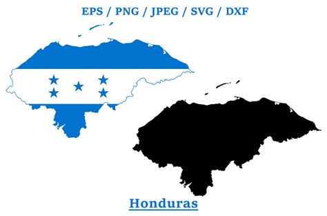 Honduras National Flag Map Design Graphic By Terrabismail · Creative Fabrica