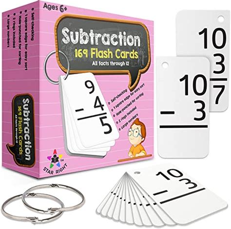 Star Right Math Flash Cards Subtraction Flash Cards 169