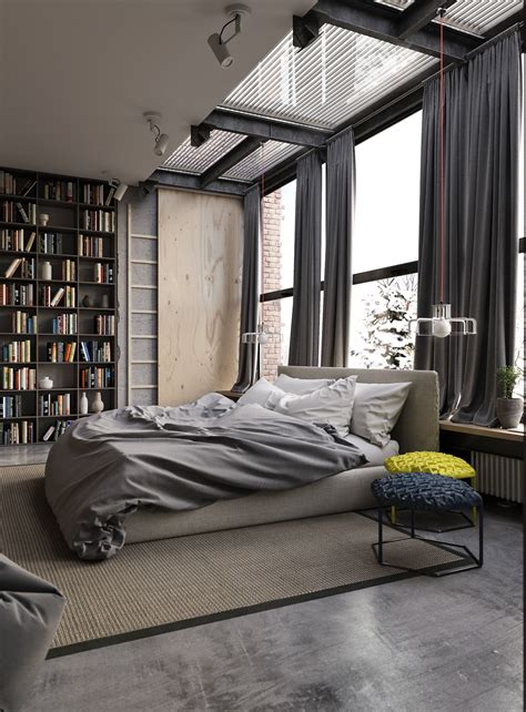 Industrial interior design has grown in popularity recently. gray industrial bedroom decor | Interior Design Ideas