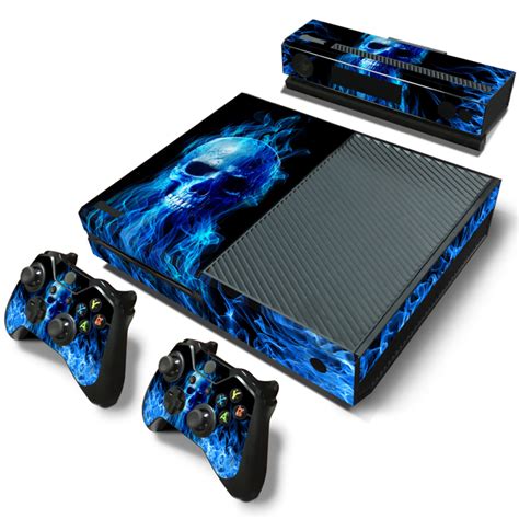 Blue Skull Premium Xbox One Console Skins Xbox One Console Skins