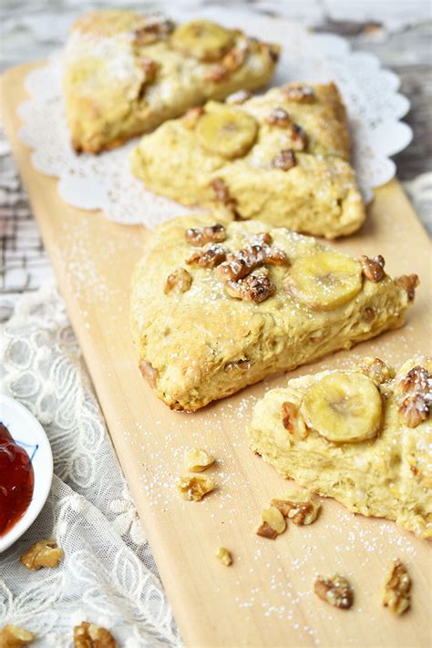 Woman In Real Life Glazed Banana Walnut Scones Recipe Vegan