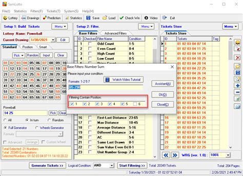 set the number of the specified positions to participate in the calculation samlotto