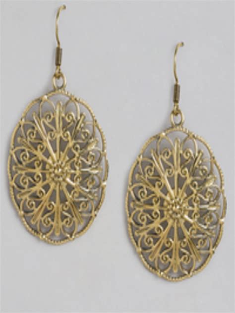 Buy Rang Gali German Silver Oval Drop Earrings Earrings For Women