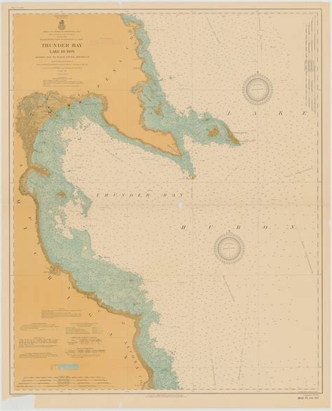 Lake Huron Thunder Bay Map 1913n Hullspeed Designs