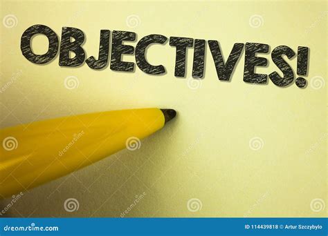 Word Writing Text Objectives Motivational Call Business Concept For