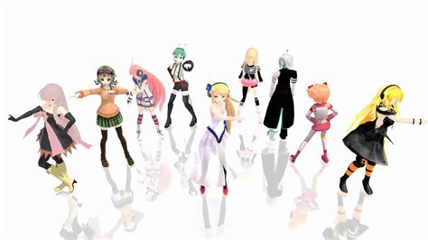 Mmd Motion Test Vocaloid Night Medley Youtube