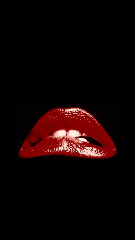 Red Lips Rocky Horror Show Lock Screen 1970s Apple Wallpaper