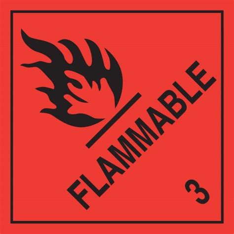 Hazard Label Flammable Mmx Mm Mrs Scientific