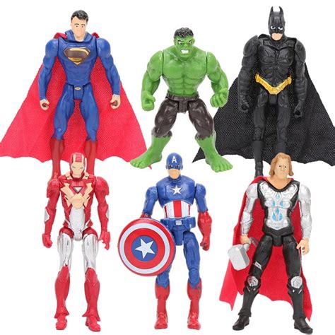 Marvel 6pcsset 8 10cm Super Hero The Avengers Action Figure Toys