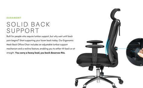 Duramont Ergonomic Office Chair Adjustable Desk Chair With Lumbar