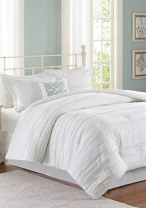 Madison Park Celeste 5 Piece Comforter Set White Belk