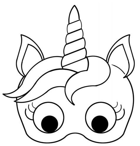 Plantilla De Máscara De Unicornio Para Imprimir Gratis Ideas Y