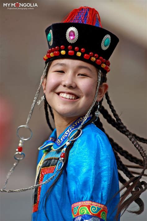 Happy Mongolian Girl Visage Du Monde Enfant Du Monde Mongolie