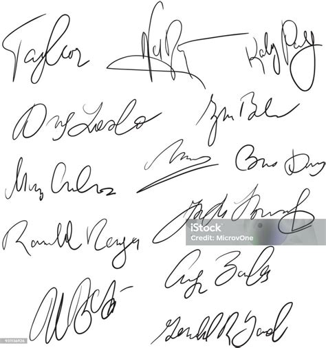 Autographs Handwritten Pen Signatures For Delivery And Business
