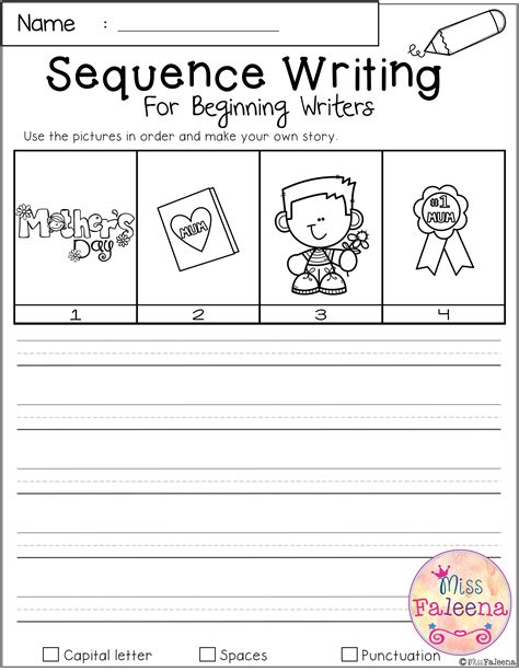 May Sequence Writing For Beginning Writers Sequence Writing Writing