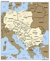 Detailed political map of Central Europe – 2001. Central Europe ...