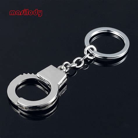 20pcslot Metal Handcuffs Keychain Manacle Key Chain Darbies Keyring