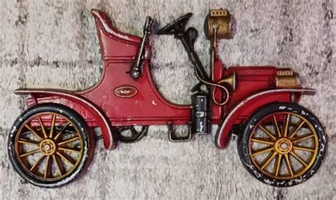Vintage 1966 Sexton 3d Cast Metal Red Delivery Truck Car Wall Hanging
