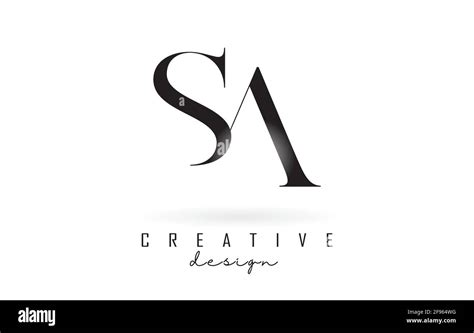 Sa S A Letter Design Logo Logotype Concept With Serif Font And Elegant