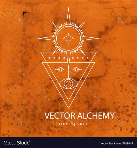 Geometric Alchemy Symbol Royalty Free Vector Image