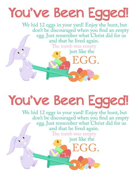 Youve Been Egged Free Printable Neighbor Easter Game