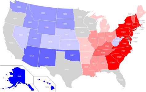 Map Of United States Time Zones Printable States Admitted To The