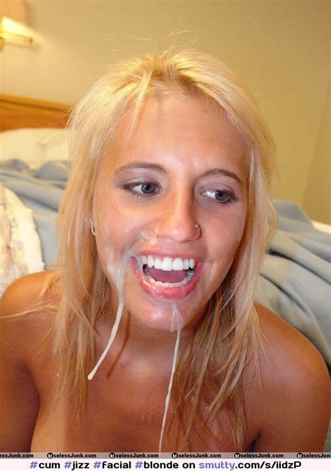 Cum Jizz Facial Blonde Smile Drooling Amature Homemade Sexy