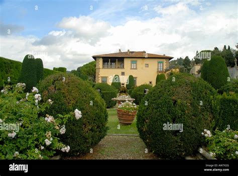 Gardens Of The Villa Gamberaia At Settignano Florence Tuscany Italy