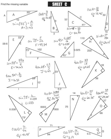 Https://tommynaija.com/worksheet/right Triangle Trig Review Worksheet Answers