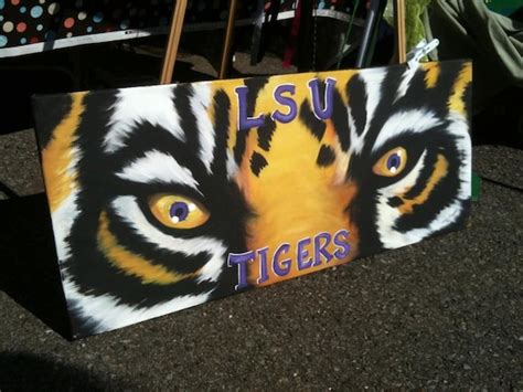Lsu Tiger Eyes Painting On Custom Made By Sonyasartsandcrafts