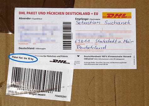 Mit der dhl packstation flexibel rund um die uhr in ihrer nähe pakete frankieren und versenden. Dhl Aufkleber Packchen