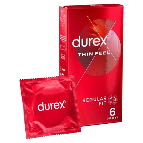 Cloud9adults Best Sex Toys Durex Thin Feel Regular Fit Condoms 6 Pack