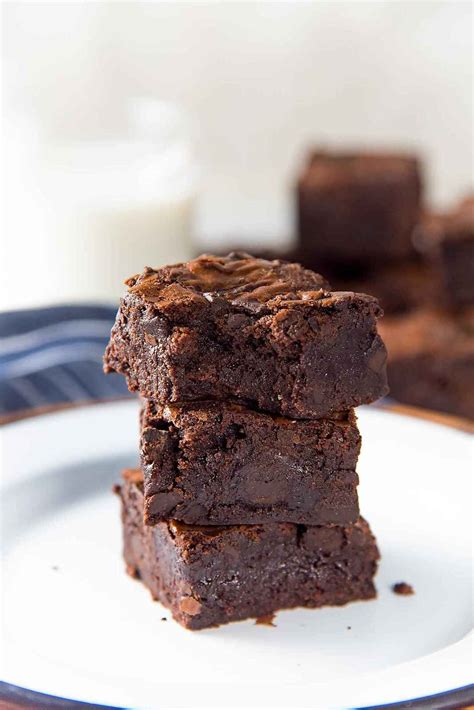 The Best Fudgy Chocolate Brownies Ever Double Fudge Cocoa Brownies The Flavor Bender